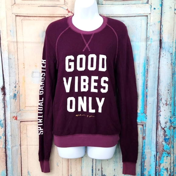 Spiritual Gangster Good Vibes Only Sweatshirt - Picture 2 of 10